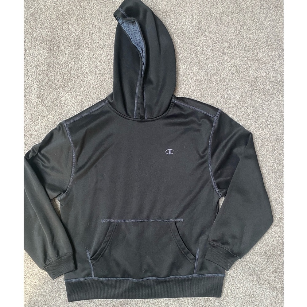 Champion black hoodie sweatshirt Boys Sz L